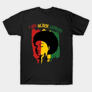 Black History Month Afro Melanin Black Women T-Shirt